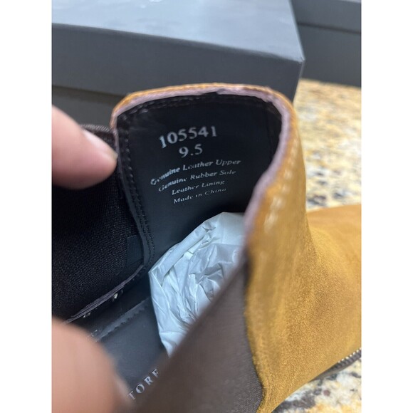 The Men's Store at Bloomingdale's Chelsea Boots Men's Tan Suede Pull On Size 9.5 - Picture 5 of 6